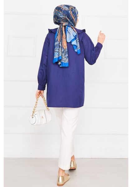 Bebe Yaka Fiyonk Detaylı Tunik Gömlek fırsatları