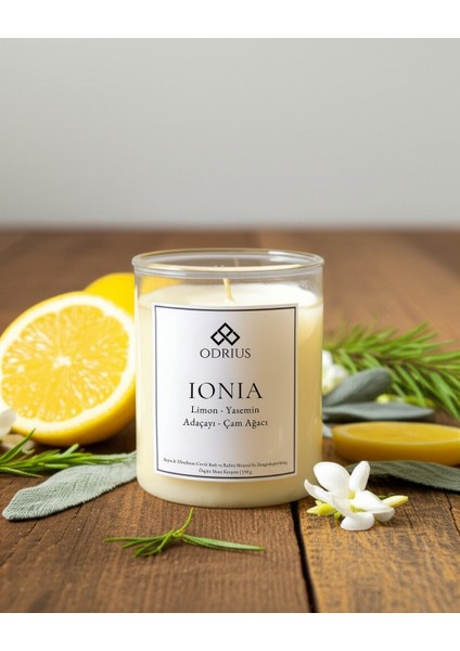 Ferah Yazlık Kokulu Mum – Turunçgil, Lavanta, Limon, Adaçayı – 2’li Premium El Yapımı Mum – Soya & Hindistan Cevizi Bazlı ve Rafine Mineral ile Zenginleştirilmiş Özgün Mum Karışımı – (2x150g) - ODRIUS modelleri