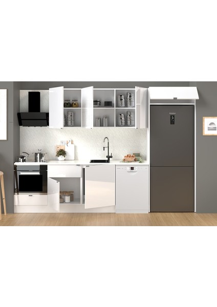 320 cm %100 Mdf Tezgahlı Efil Ankastre Mutfak Dolabı modelleri