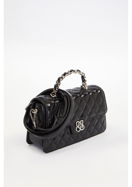 Siyah Gül Baskılı El Çantası fiyatları