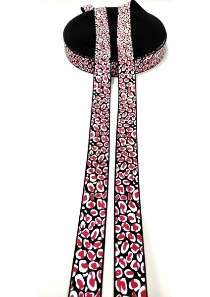 Özel Siyah Beyaz Benek Desenli Lastik Şerit fırsatları