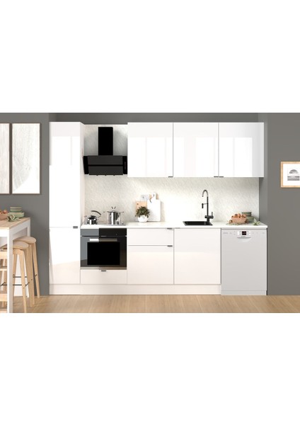 280 cm %100 Mdf Tezgahlı Efil Ankastre Mutfak Dolabı fiyatları