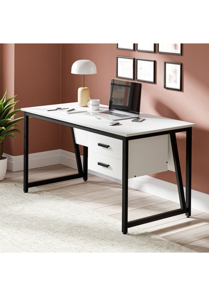 MS2C Çalışma Masası,ofis Masası - 70X140 cm - Beyaz