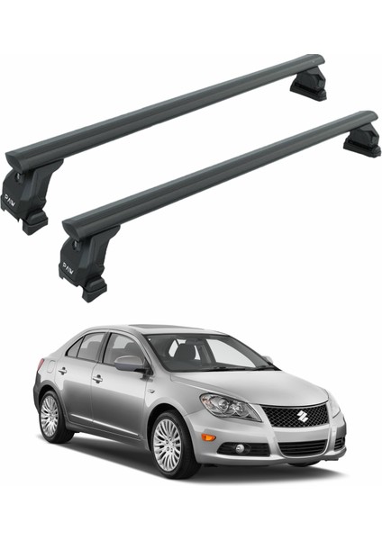 Suzuki Kizashi Tavan Taşıyıcı Ara Barlar – Vidalı Montaj, Toros Fix Pro, Siyah 2010-2013