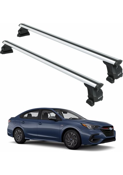 Subaru Legacy Sedan 2020-2025 Tavan Taşıyıcı Ara Barlar – Vidalı Montaj, Toros Fix Pro, Gri