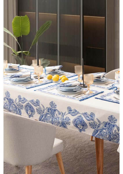 Azure Blue, Yemek Masası, Mutfak Masa Örtüsü 150X250