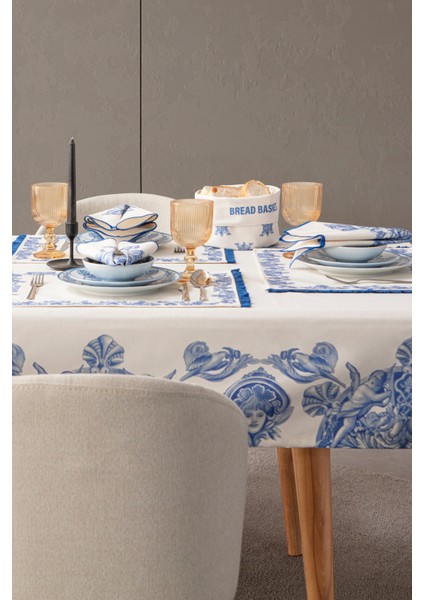 Azure Blue, Yemek Masası, Mutfak Masa Örtüsü 150X250