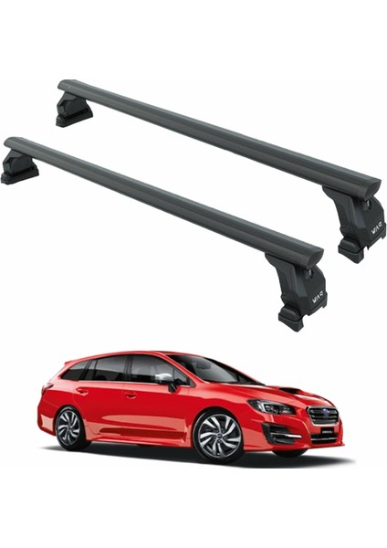 Subaru Levorg 2015-2020 Tavan Taşıyıcı Ara Barlar – Vidalı Montaj, Toros Fix Pro, Siyah