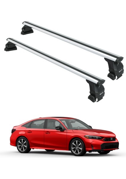 For Honda Civic Sedan 2021-2025 Roof Rack Cross Bars Normal Roof Alu Silver