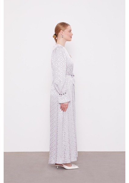 Gri Yonca Desen Elbise fiyatları