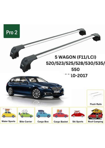 Bmw 5 Wagon (F11/LCI) 2010-2017 Portbagaj Taşıyıcı Ara Atkisi - Ara Çubuk Paw Pro 2 Gri fiyatları