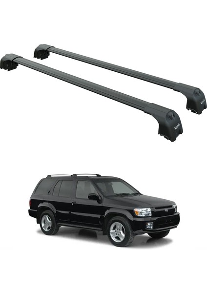 For Infiniti Qx4 1997-2003 Roof Rack Cross Bars T Ray Slot Rail Black