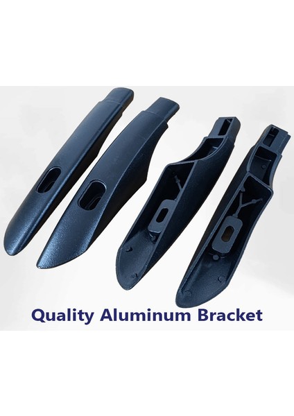 Ford Custom 2023-2025 Kısa Şase Araç Üstü Alüminyum Tavan Yan Rayları Plus Serisi Baggage Luggage Rack Rail Port - Siyah modelleri