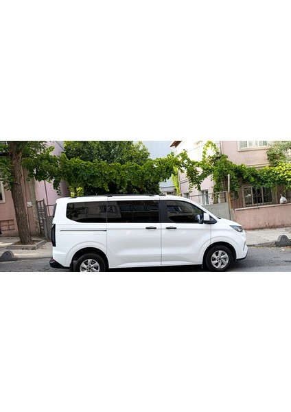 Ford Custom 2023-2025 Kısa Şase Araç Üstü Alüminyum Tavan Yan Rayları Plus Serisi Baggage Luggage Rack Rail Port - Siyah indirimleri