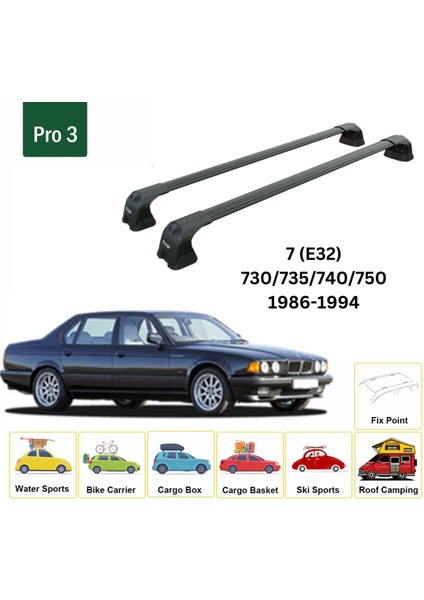 Bmw 7 (E32) 1986-1994 Portbagaj Taşıyıcı Ara Atkı Aparatı Paw Pro 3 Siyah fiyatları