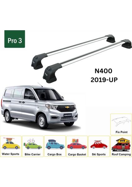 Chevrolet N400 2019-2025 Portbagaj Taşıyıcı Ara Atkı Aparatı Paw Pro 3 Gri fiyatları