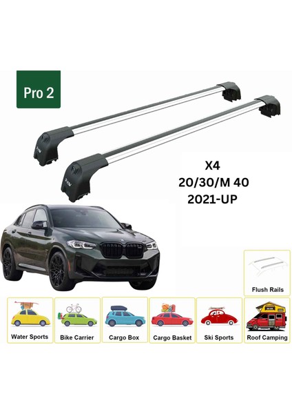 Bmw X4 G02 2021-2025 Portbagaj Taşıyıcı Ara Atkisi - Ara Çubuk Paw Pro 2 Gri fiyatları