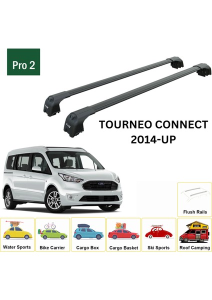 Ford Tourneo Connect Lwb 2014-2022 Portbagaj Taşıyıcı Ara Atkisi - Ara Çubuk Paw Pro 2 Siyah fiyatları