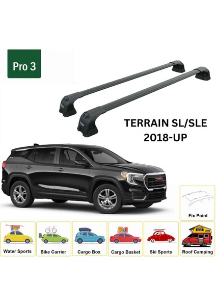 Gmc Terrain Sl/sle 2018-2024 Portbagaj Taşıyıcı Ara Atkı Aparatı Paw Pro 3 Gri indirimleri