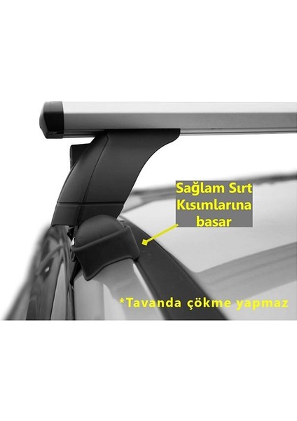 Citroen Yeni E-C3 Aircross Oluksuz Potbagaj Taşıyıcı Ara Atkısı Toros Pro 4 Siyah modelleri