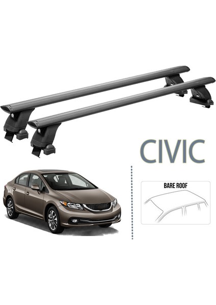 Honda Civic Sedan 2005-2011 Oluksuz Üst Tavan Portbagaj Taşıyıcı Ara Atkısı Toros Serisi Pro 4 Siyah fiyatları