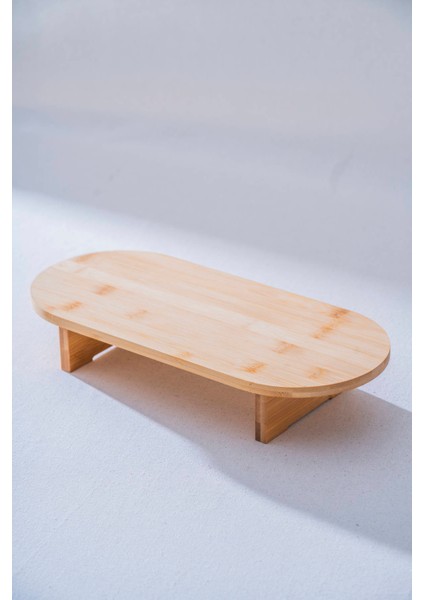 Bambu Ayaklı Oval Sunumluk - 39.5 cm