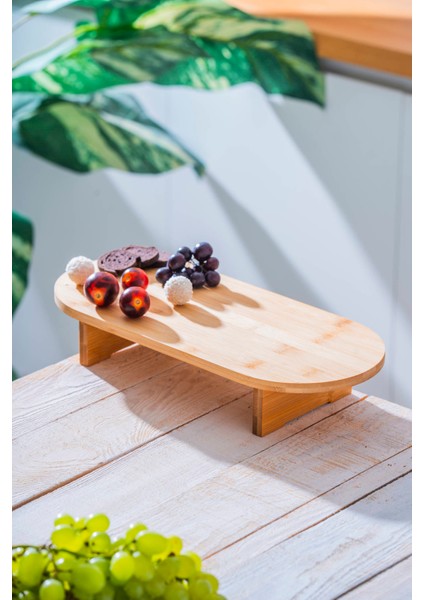 Bambu Ayaklı Oval Sunumluk - 39.5 cm fırsatları