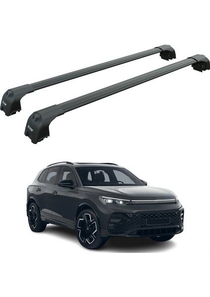 Volkswagen Tiguan 2024-2025 Portbagaj Taşıyıcı Ara Atkisi - Ara Çubuk Paw Pro 2 Siyah