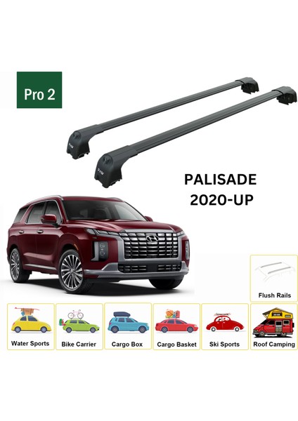 Hyundai Palisade 2020-2025 Portbagaj Taşıyıcı Ara Atkisi - Ara Çubuk Paw Pro 2 Siyah fiyatları