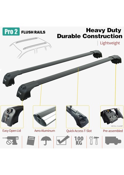 Infiniti QX30 (H15) 2016-2021 Portbagaj Taşıyıcı Ara Atkisi - Ara Çubuk Paw Pro 2 Siyah fiyatları