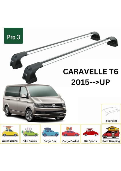 Volkswagen Caravelle T6 2015-2024 Portbagaj Taşıyıcı Ara Atkı Aparatı Paw Pro 3 Gri fiyatları