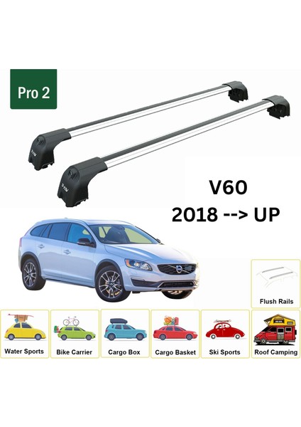 Volvo V60 Cross Country 2018-2025 Portbagaj Taşıyıcı Ara Atkisi - Ara Çubuk Paw Pro 2 Gri fiyatları