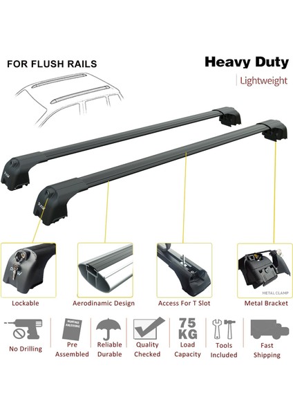 Chevrolet Trax 2023-2025 Portbagaj Taşıyıcı Ara Atkisi - Ara Çubuk Paw Pro 2 Fix Point Siyah fiyatları