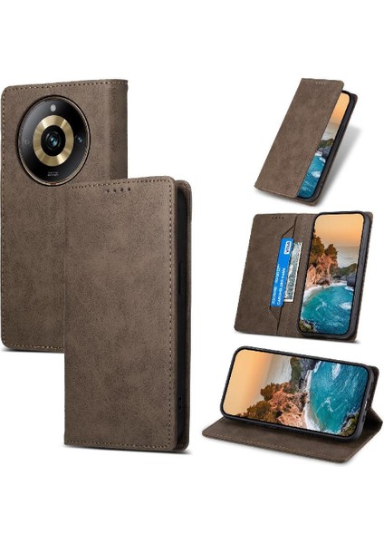 Realme 11 Pro Darbeye Kart Yuvası Iş Rahat Tpu Için Flip Case (Yurt Dışından)