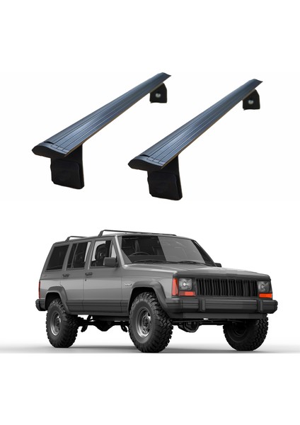 Jeep Cherokee Xj 1984-2002 Yagmur Oluklu Üst Tavan Taşıyıcı Ara Atkısı Paw Siyah