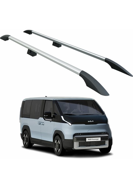 Kia Pv5 Araç Üstü Alüminyum Tavan Yan Rayları Plus Serisi - Gri