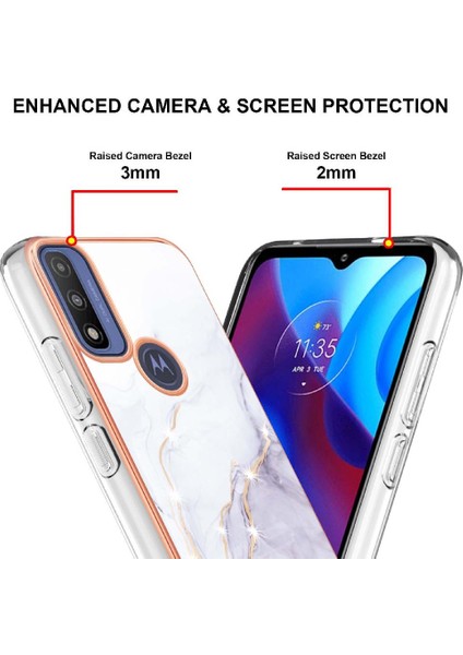 Motorola Moto G Güç 2022 Ince Tpu Yumuşak Tampon Mermer Desen (Yurt Dışından) modelleri