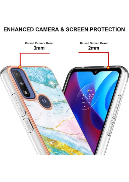 Motorola Moto G Güç 2022 Ince Tpu Yumuşak Tampon Mermer Desen (Yurt Dışından) modelleri
