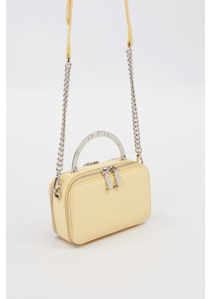 Sarı Metal Askı Detay Omuz Çantası fiyatları