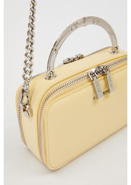 Sarı Metal Askı Detay Omuz Çantası modelleri