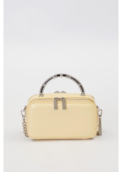 Sarı Metal Askı Detay Omuz Çantası indirimleri