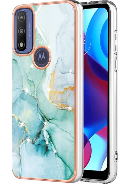 Motorola Moto G Saf Mermer Desen Koruma Yumuşak Tampon Ince (Yurt Dışından)