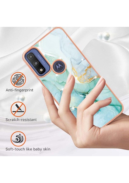 Motorola Moto G Saf Mermer Desen Koruma Yumuşak Tampon Ince (Yurt Dışından) fiyatları