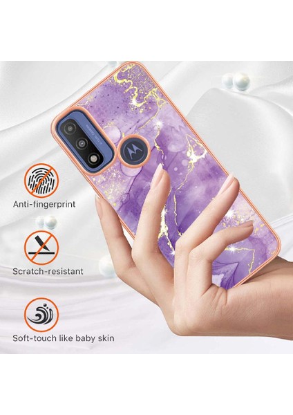 Motorola Moto G Güç 2022 Ince Tpu Yumuşak Tampon Mermer Desen (Yurt Dışından) fırsatları