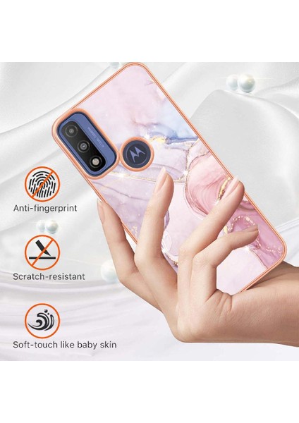 Motorola Moto G Saf Mermer Desen Koruma Yumuşak Tampon Ince (Yurt Dışından) modelleri