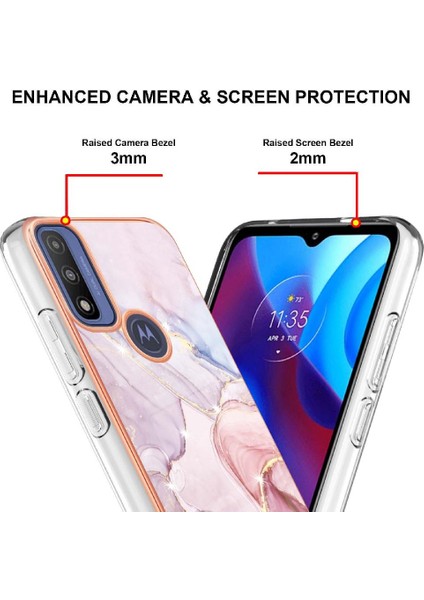 Motorola Moto G Saf Mermer Desen Koruma Yumuşak Tampon Ince (Yurt Dışından) fırsatları