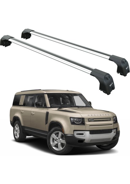 Land Rover Defender 130 2020-2025 Roof Rack Cross Bars T Slot Rail Gri