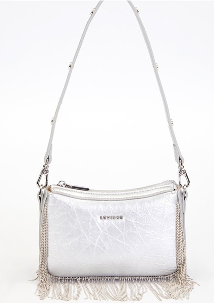 Gümüş Püskül Detay Omuz Çantası