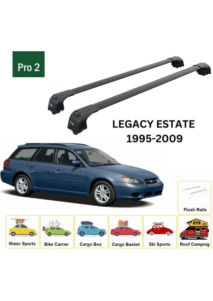 Subaru Legacy Estate 2003-2009 Type 2 Portbagaj Taşıyıcı Ara Atkisi - Ara Çubuk Paw Pro 2 Siyah fiyatları