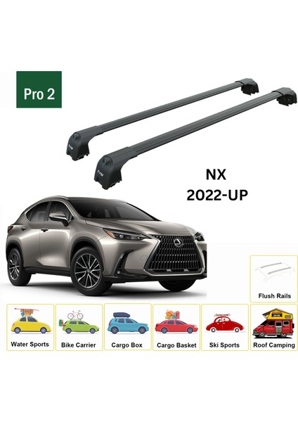 Lexus Nx-Series 2022-2025 Portbagaj Taşıyıcı Ara Atkisi - Ara Çubuk Paw Pro 2 Fix Siyah fiyatları